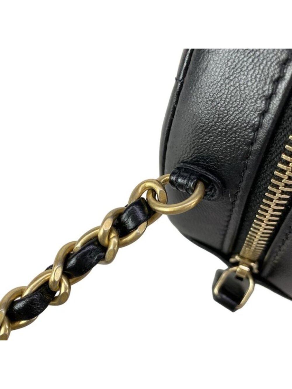 Chanel Shoulder Bag Classic Chain Clutch Quilted Black Vintage Gigold Lambskin - Picture 15 of 16